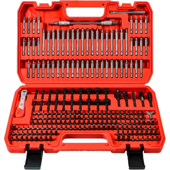 232-Piece Ultimate Screwdriver Bit Set, Cr-V Steel Impact Driver Bits, Includes Security, Drill, Nut Driver, Ratchet Wrench & Holder
