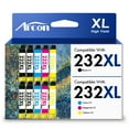 thumbnail image 1 of 232 XL Ink Cartridges 10 Pack Compatible for 232XL 232 Printer Ink T232 T232XL Combo Pack for Expression Home XP-4200 XP-4205 WF-2930 WF-2950 All-in-One (4 Black, 2 Cyan, 2 Magenta, 2 Yellow), 1 of 6