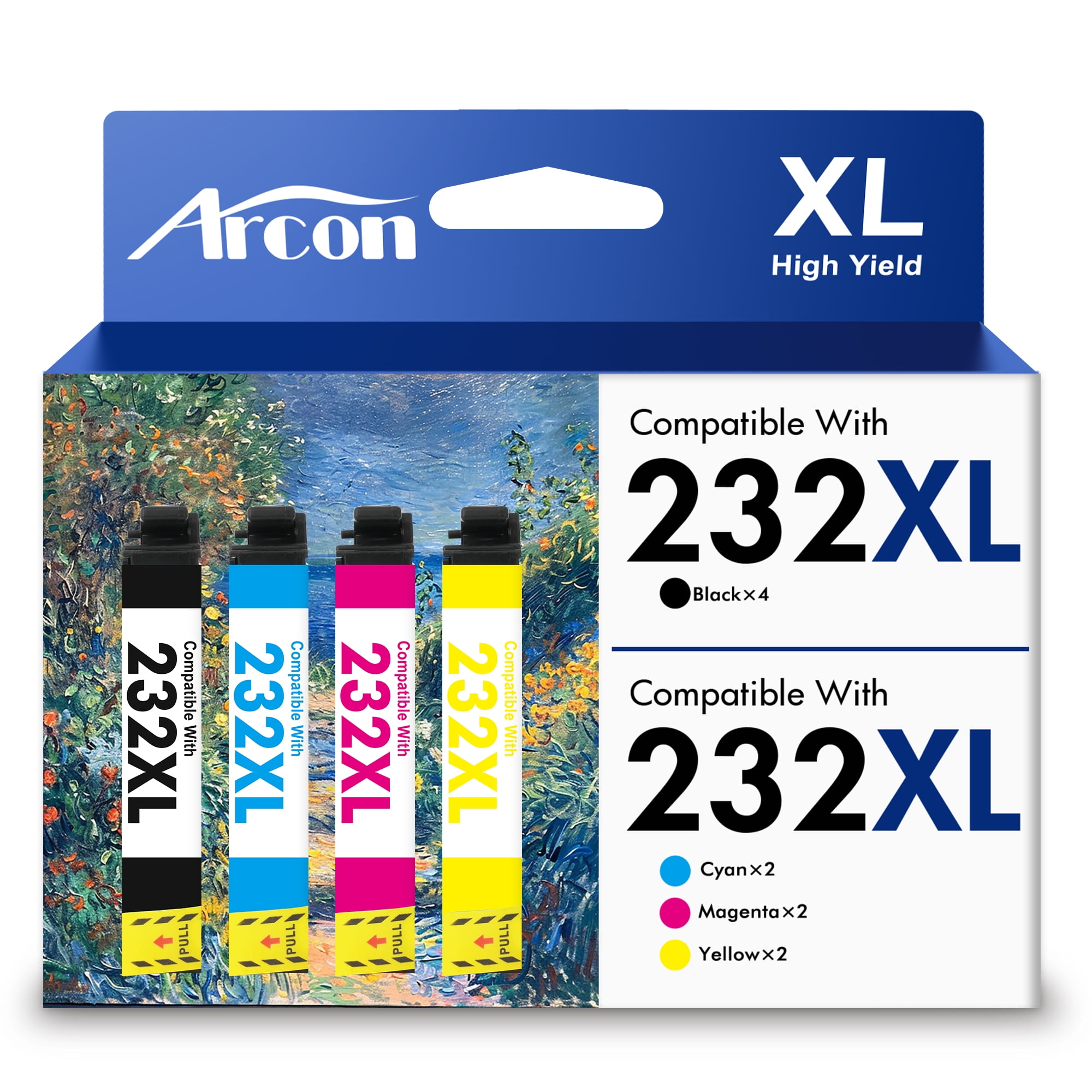 232 XL Ink Cartridges 4 Pack Compatible for Epson 232XL 232 Printer Ink ...