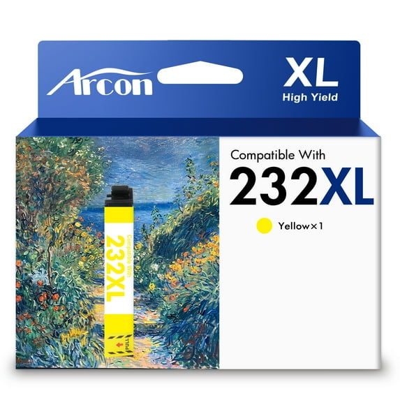 232XL Ink Cartridges 1 x Yellow Compatible for 232 232 XL 232XL Printer Ink for Expression Home XP-4200 XP-4205 WF-2930 WF-2950 All-in-One T232 T232XL