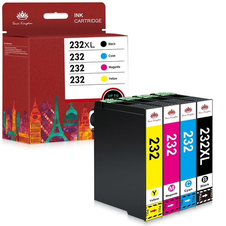 232XL Ink Cartridges for Epson 232XL Ink Cartridges for Epson Workforce  WF-2930 WF-2950 Expression XP-4205 XP-4200 Printer(1 Black)