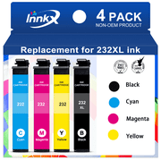 232XL Ink Cartridges for Epson 232 XL 232XL T232 Ink Combo Compatible for Epson Workforce WF-2930 Printer (Black, Cyan, Magenta, Yellow,4-Pack)