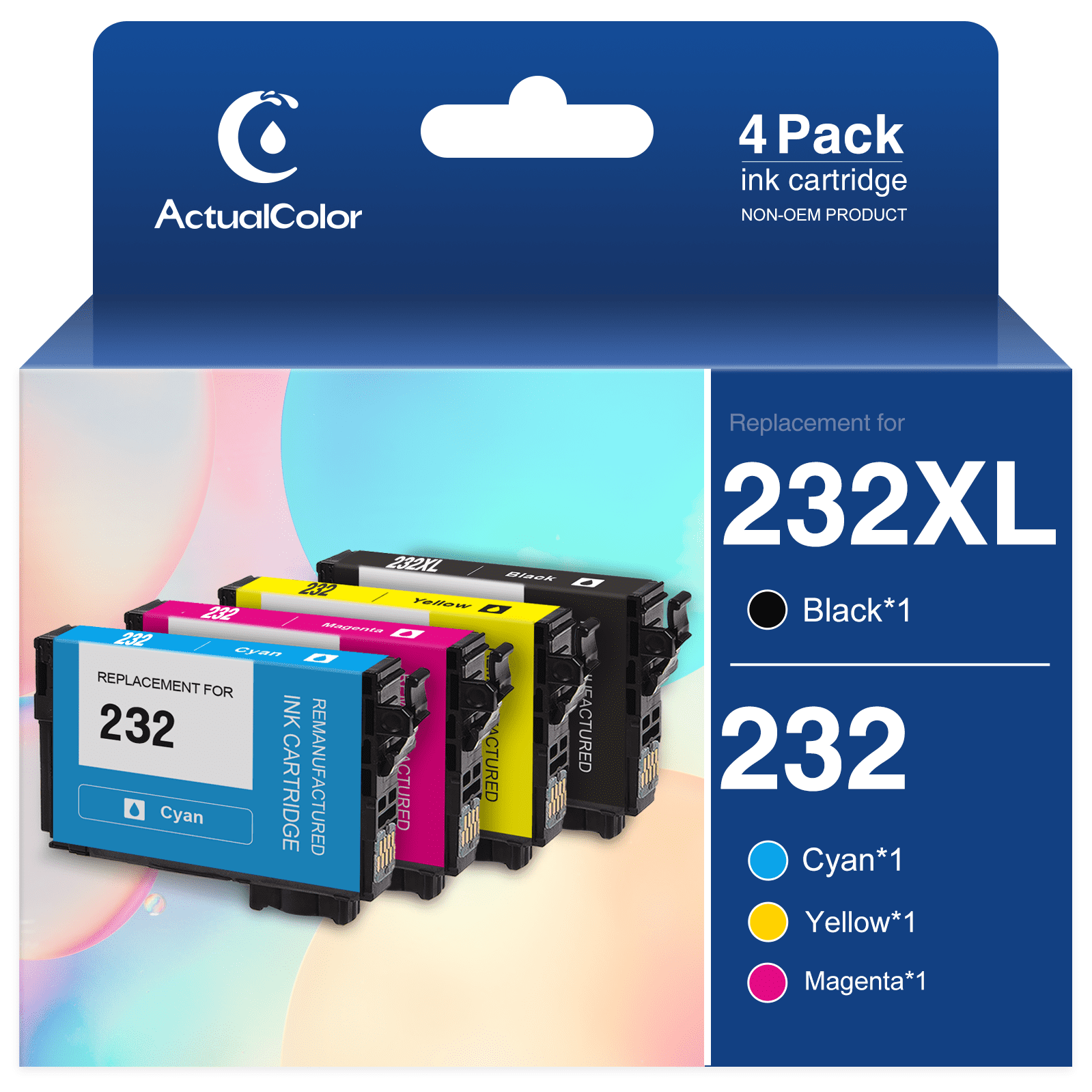 232XL Ink Cartridges for Epson 232 XL 232XL T232 Ink Combo for Epson