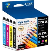 232XL Ink Cartridges Compatible for Epson Workforce WF-2930 WF-2950 Expression XP-4200 XP-4205 Printer (Black,Cyan,Magenta,Yellow, 4-Pack)