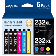 232XL Ink Cartridges Compatible for Epson 232XL Ink Compatible for Workforce WF-2930 WF-2950 Expression XP-4200 XP-4205 Printer (Black,Cyan,Magenta,Yellow, 6-pack)
