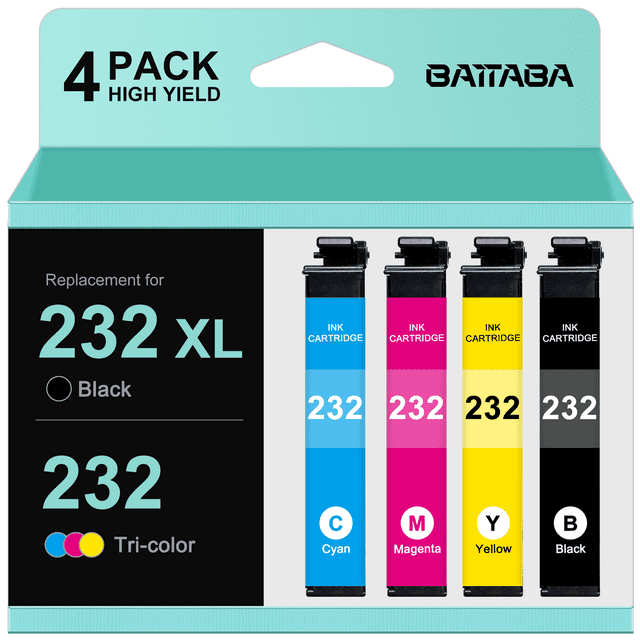 232XL Ink Cartridges for Epson 232XL 232 Ink for Workforce WF2930 WF