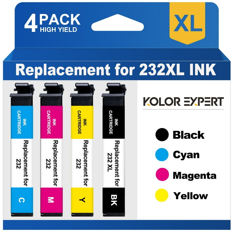 EPSON インク Kolor Expert 232XL Ink Cartridges, 4-Pack, Compatible with Epson