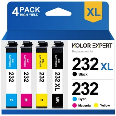 232XL Ink Cartridges for Epson 232XL 232 Ink for Workforce WF-2930 WF-2950 Expression XP-4200 XP-4205 Printer (Black,Cyan,Magenta,Yellow, 4-Pack)