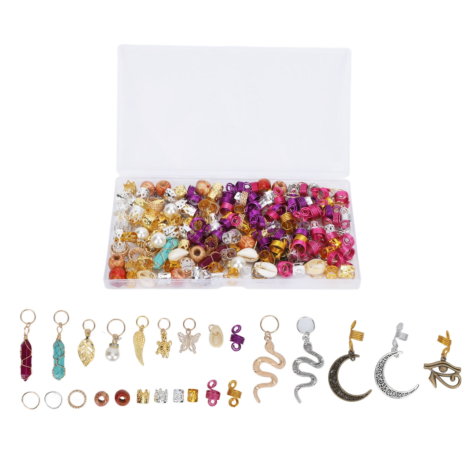 232pcs Dreadlocks Jewelry Hair Accessories DIY Fashionable Style Hair