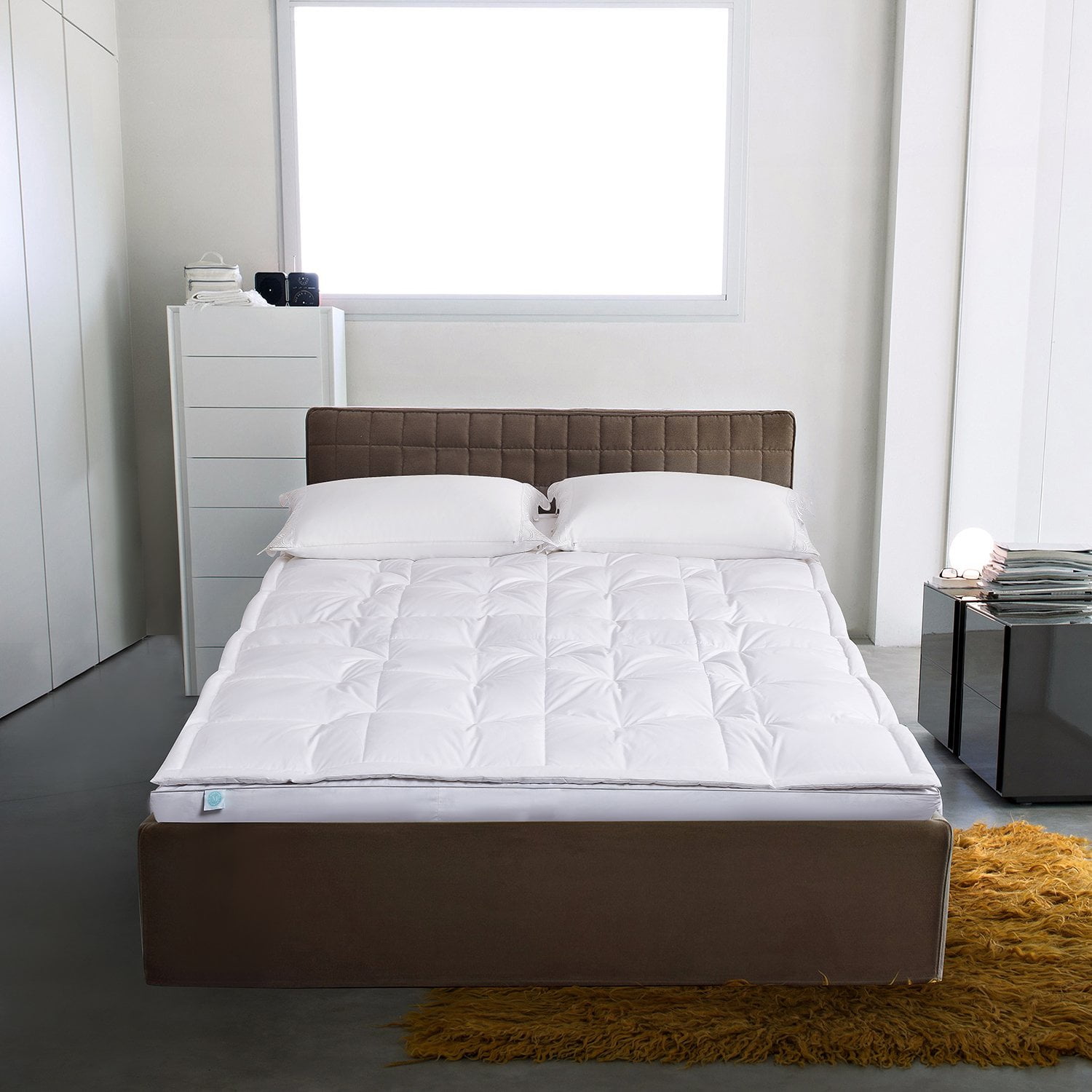 Twin White Down Featherbed Mattress Topper
