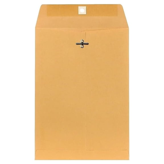 233577 Brown Clasp 7 1/2-Inch X 10 1/2-Inch Envelopes 100/Box (233577/19268)