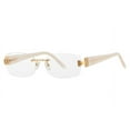 thumbnail image 1 of 2338 C21 Rimless Ivory Gold Clear Crystals Eyeglasses, 1 of 2