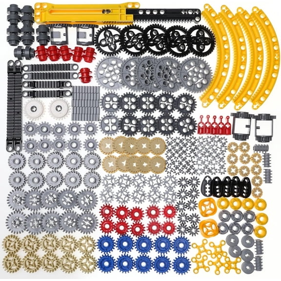 233pcs Technic-Parts-Gear Set Compatible with Technic-Liftarm-Pins-Axles-Connectors Moc Building Blocks Set