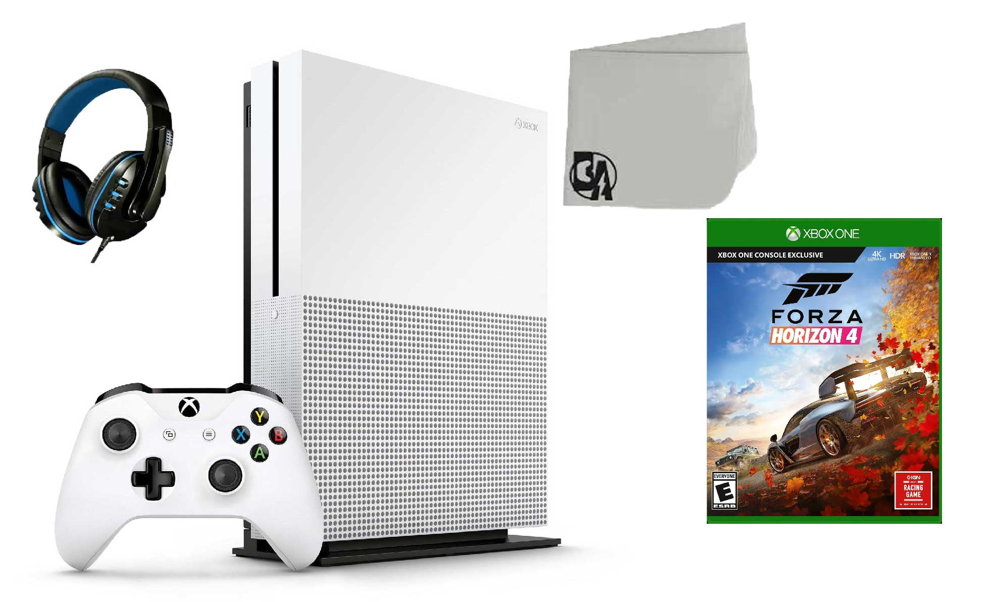  Xbox One S 1TB Forza Horizon 4 Console Bundle - Digital  download of Forza Horizon 4 included - White Controller & Xbox One S  included - 8GB RAM 1TB HD 