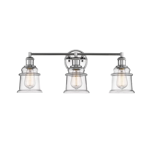 2343-CH Millennium Lighting 3 Light Bath Vanity-9 Inches Tall and 24 Inches Wide-Chrome Finish
