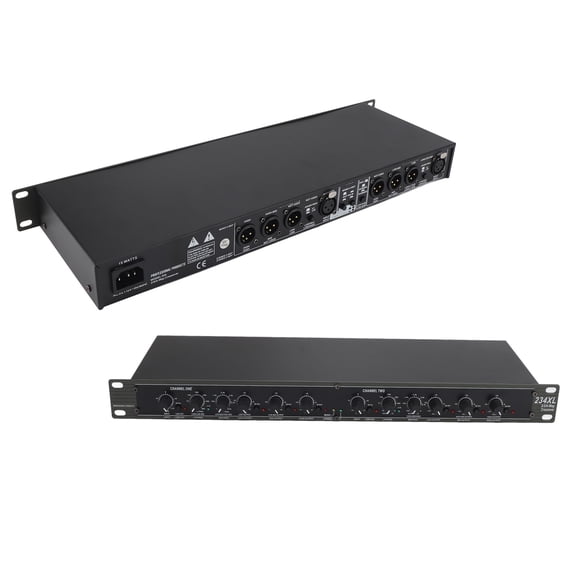 234XL Crossover, Stable Performance 50 60HZ Simple Mono 4 Way Crossover US Plug 110V For Outdoor Stage Performance