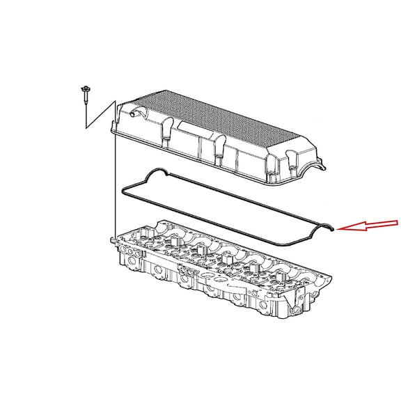 23522269 | Detroit Diesel S60 12.7 / 14L Rocker Cover Gasket OEM Applications: 23539103 DDC23522269