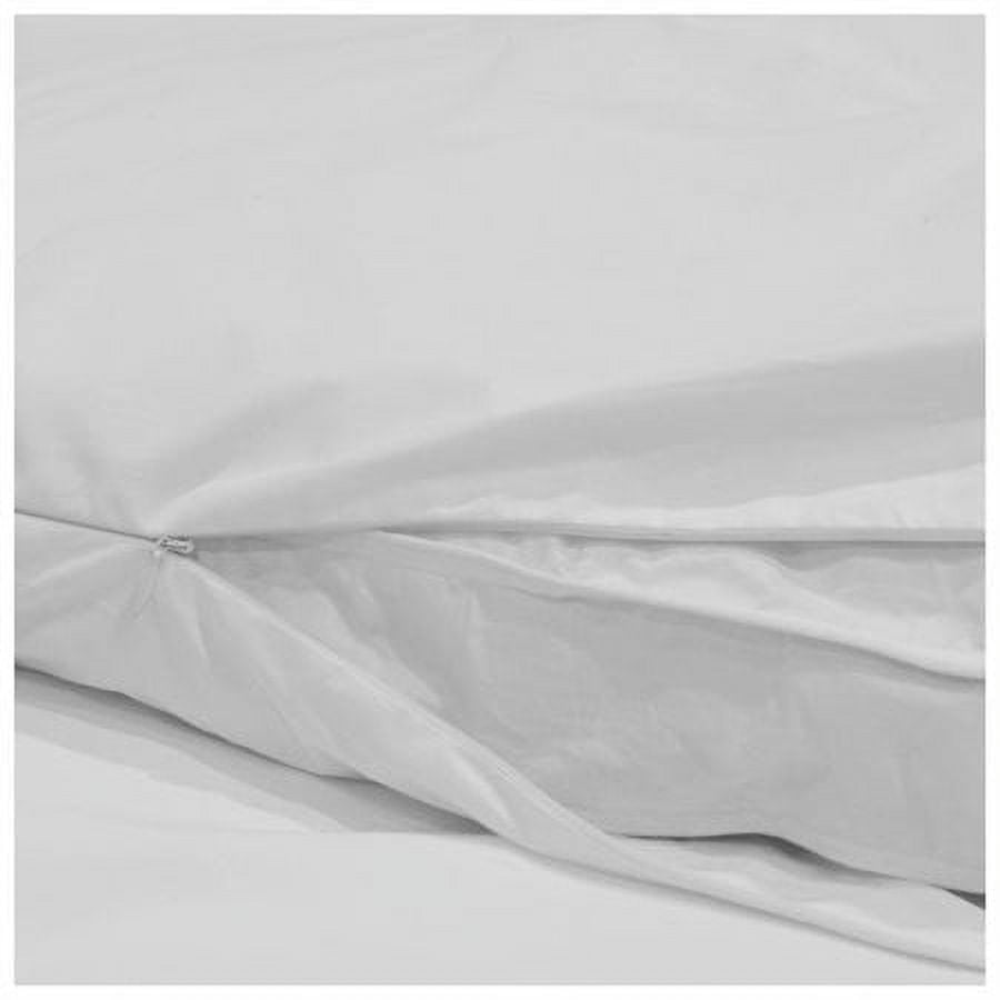 235TC Baffle Box Feather Bed Protector White Twin 41 x 77 x 2.5