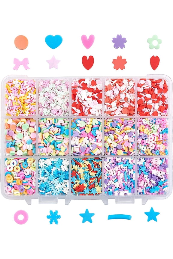 235g Polymer Clay Fillers Little Resin Charms Mixed Color Polymer Slices Nail Decoration Mixed Shapes