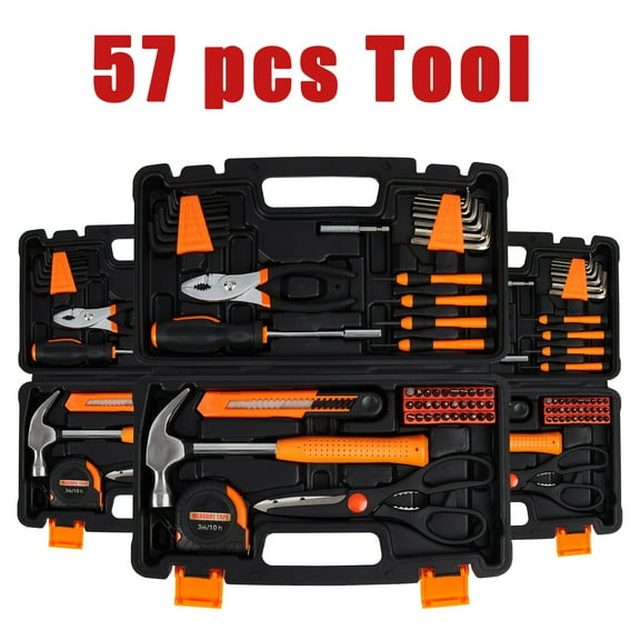 236/247 Socket Wrench 213pcs Tool Set | Auto Repair & Household Hand Tool Combination Kit | With Plastic Toolbox Storage Case, Complete Essential Tools