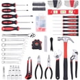 thumbnail image 1 of 236-Piece Home Repair Tool Set with 12-Inch Open Storage Bag,  & Household Tools in Red, 1 of 7