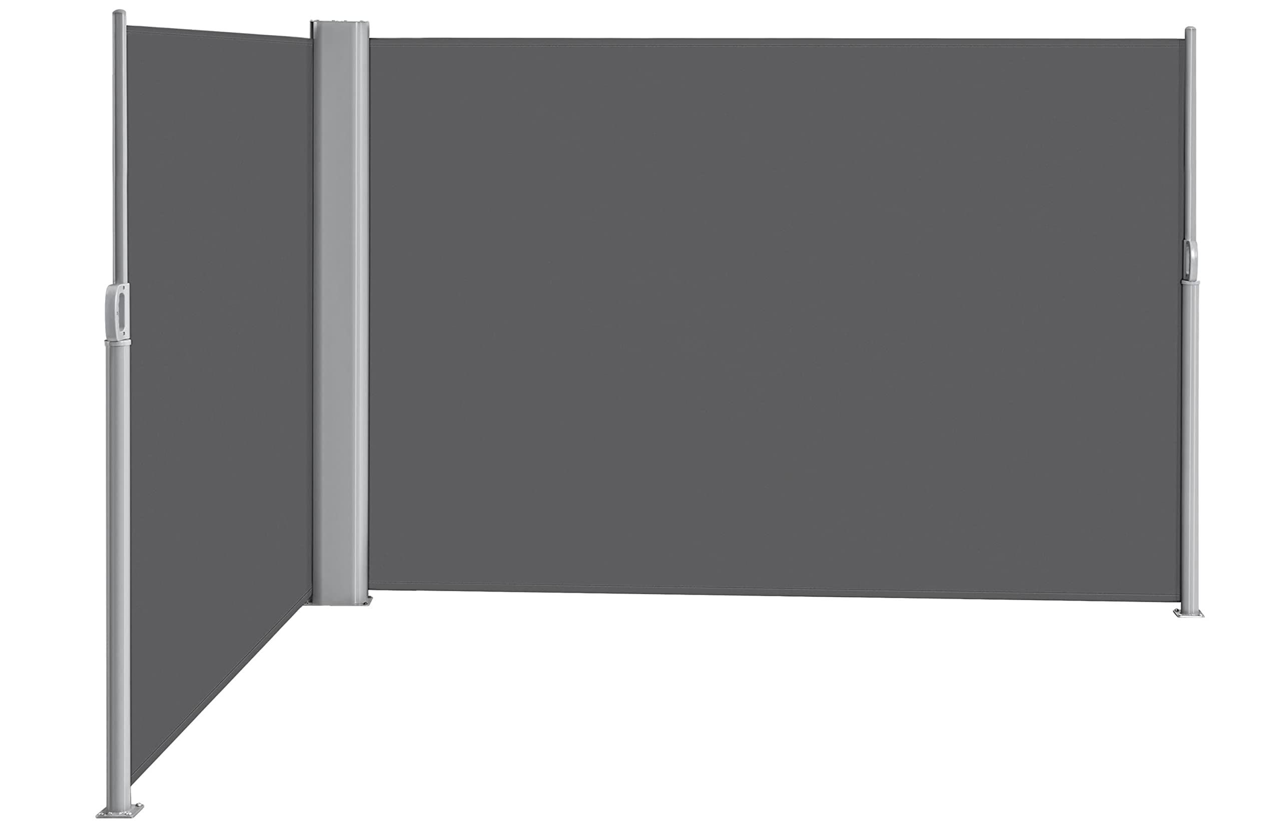 236 x 71in Double Side Awning, Patio Retractable Side Screen Awning, Privacy Divider Screen w