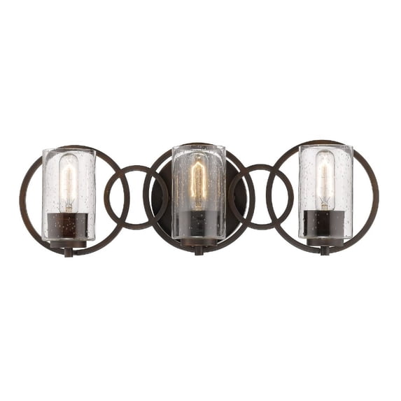 2363-RBZ Millennium Lighting Delano - 3 Light Bath Vanity-8 Inches Tall and 24 Inches Wide