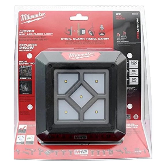 2364-20 M12 Rover 12 Volt Lithium Ion 1,000 Lumen 250W Replacement Compact Flood Light