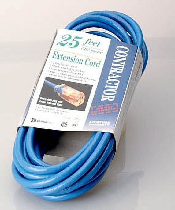 2367SW8806 25' 16/3 Blue Hi-Visibility/Low Temp Outdoor Extension Cord