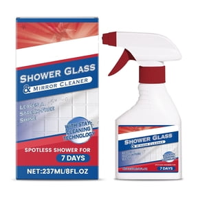 237ml Bathroom Glass Cleaner, Quick Scale and Soap Stain Removal, Long-lasting Anti-Fog Protection for 72 Hours, Universal for Shower Room and Mirrors
