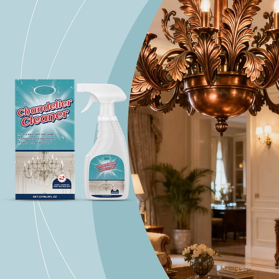 237ml Chandelier Cleaner Spray, Daily Dusting And Polishing Solution For Home Crystal Lighting Fixtures