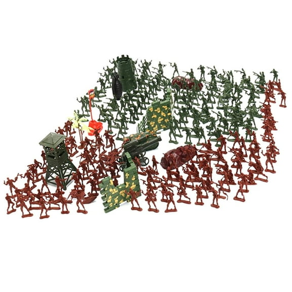 238 Pieces Men Playset 4cm Soldier Action Figures with Lookout Flags Accessories