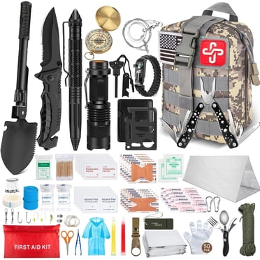 4-Person 72-Hour Emergency Survival Kit Backpack with Food, Water ...