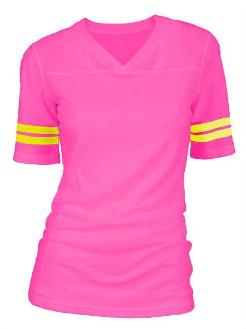 2392V6ZKSML Zebra Stripe Football Tee Shirt with Super