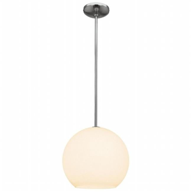 23951-BS-OPL Nitrogen 1 Light Ball Pendant - Brushed Steel