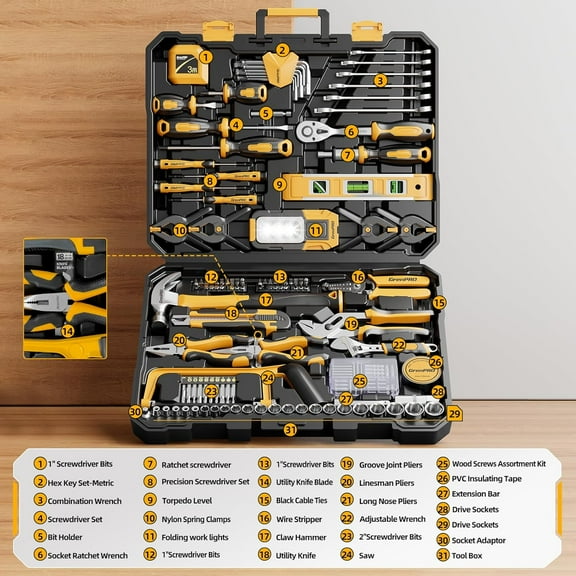 239PCS Tool Set Tool Kit For Home, Basic Household Automotive Motorcycle Car Tool Kits, Portable Plastic Mechanics Tools Boxes Sets With Organizers And Storage Case For Men Women All Purpose