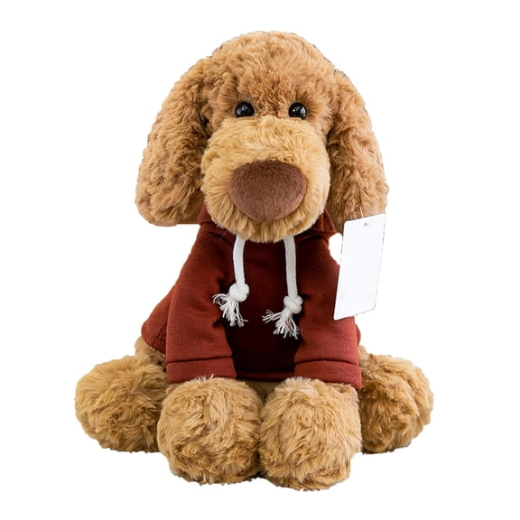 23Cm Stuffed Dog Plush Toy With Hooded Clothing, Creative Animal-Themed Plush Toys Featuring Soft Plush Fabric And Cuddly Floppy Ears For Children's Companionship, Playtime And