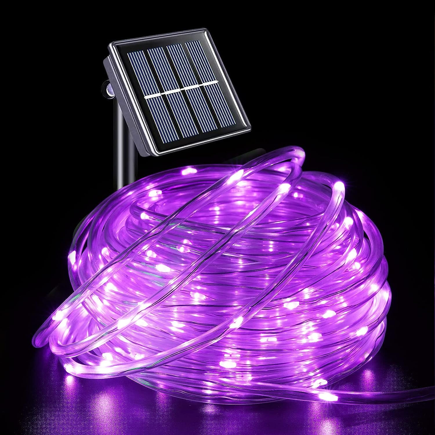 23FT 50 LED Rope Lights Outdoor,Waterproof 8 Mode Solar Powered Tube