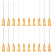 23Ga Dispensing Needles, 102PCS 1.5 Inch Industrial Blunt Tip Dispensing Needle Syringes with Luer Lock Needle for Refilling Liquid Inks Adhesive Glue Oil,Orange