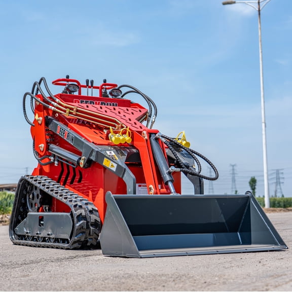 23HP Mini Skid Steer Loader with EPA RATO Gas Engine 3-Pumps Dual Level Operation Hydraulic Track Stand-On Compact Loader 1058 lb Operating Capacity