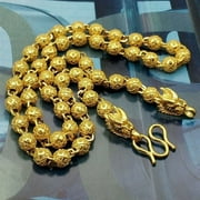 23K 24K THAI BAHT GOLD GP NECKLACE 24 inch Necklace 3D