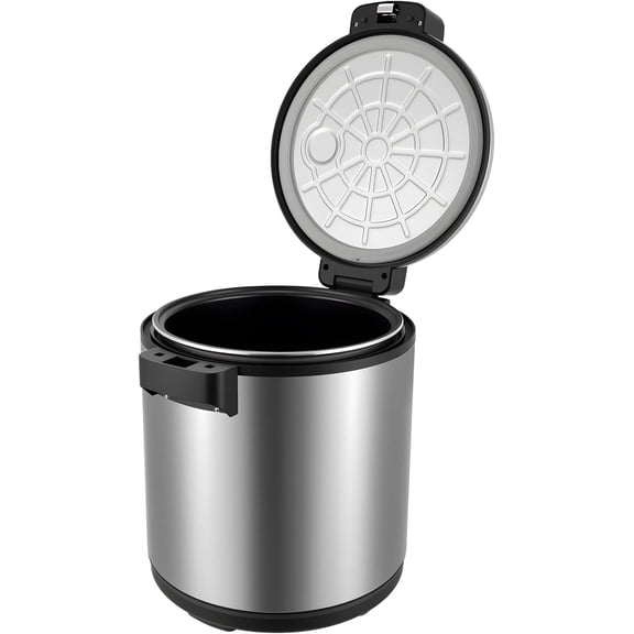 23L Commercial Rice Warmer Electric Rice Cooker Commercial Food Warmer with Rice Spoon, Adjustable Temperature Heavy Duty Rice Warmer for Restaurant Party (Silver)