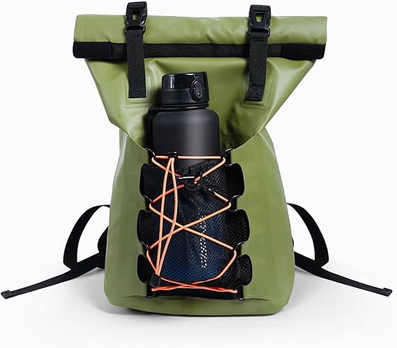 23L Waterproof Dry Bag Backpack for Kayaking & Travel, Heavy Duty PVC Roll Top Sack with Laptop Sleeve, IPX8 Phone Case Included