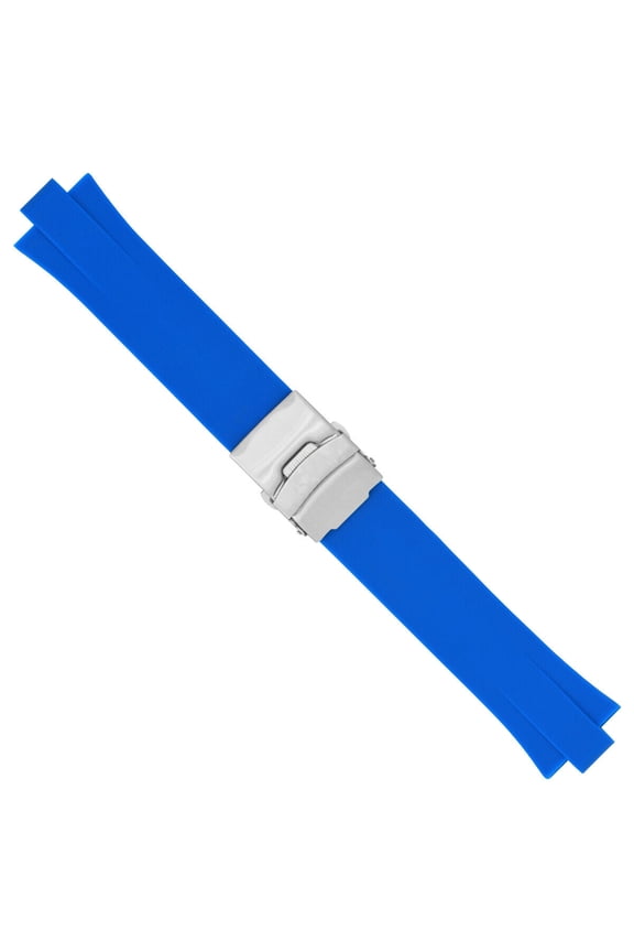 23MM 11MM RUBBER DIVER BAND STRAP BRACELET FOR ORIS TT2 F1 CHRONO WATCH BLUE