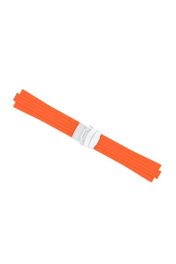 23MM 11MM RUBBER DIVER SILICON STRAP BAND BRACELET FOR ORIS TT2 F1 CHRONO ORANGE