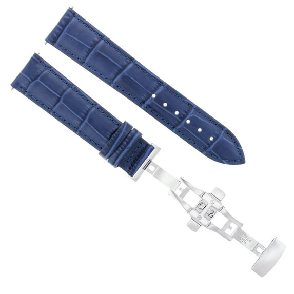 23MM LEATHER WATCH BAND STRAP FOR CITIZEN ECO DRIVE BLUE ANGEL AT8020-03L BLUE