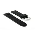 thumbnail image 1 of 23MM RUBBER SILICONE STRAP WATCH BAND FOR U-BOAT FLIGHT DECK U-7750/43 BLACK, 1 of 2