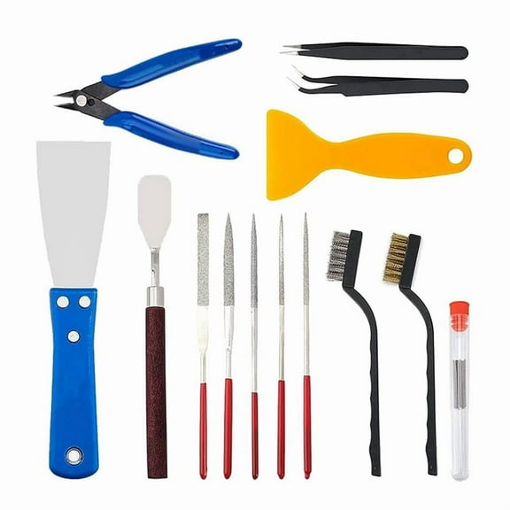 23Pcs 3D Printer Tool Kit,3D Printer Accessories Removal Tools Includes Nozzle Cleaning Kit,Putty Knife Scrapers Brushes