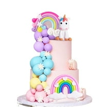 23Pcs/set Unicorn Cake Topper & Party Favors - Rainbow Birthday Decoration for Girls