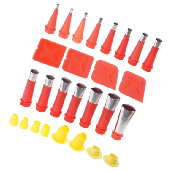 23Pieces Efficient Glues Tool Set with 15 Tips and 8 Mounts for Smooth Adhesive